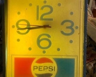 Vintage Electric Pepsi Clock