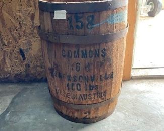 Antique Wood Nail Bucket