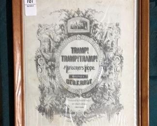 Tramp!Tramp!Tramp!- Framed Sheet Music