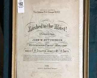 1867 Framed Sheet Music