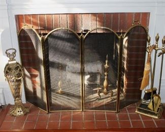 Fireplace Screen and Tools