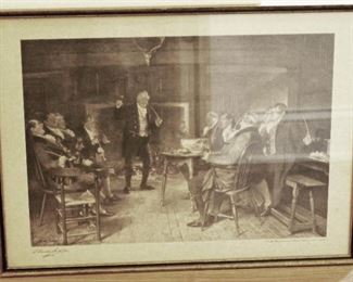 Print from the Famous Sadler room collection of Keeler's Restaurant