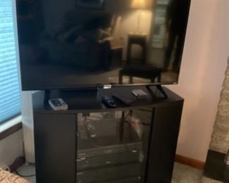 Entertainment Center, Flat Screen TV, Stereo Equipment