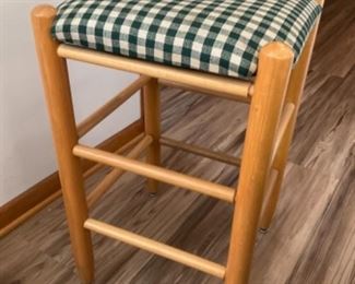 2 available barstool With Plaid Seat 2 Available 