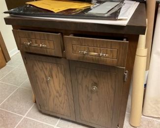 2 Drawer Storage Cabinet with Formica Top