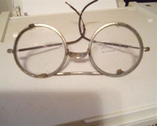 Antique Motorcycle Goggles Silver