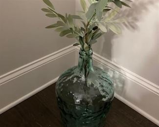 PRICE - $25; Artificial sprigs in glass vase.