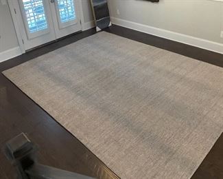 PRICE - $950; Cream wool rug (9'x12'); excellent condition.