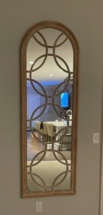 PRICE - $750; Exquisite Living's vertical, arched wall mirror; 26" wide x 75" high.  