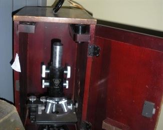 Dr. C. E. Hardy Microscope with original Key.