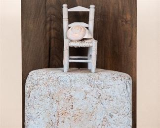 "Dream of the Snail Asleep on the Childhood Chair of Yesterday" Chair Sculpture No VI 1976 - 77 Bronze and Wood 14 1/4" x 10" x 19 1/2"
