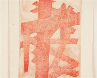 "A Pattern of Crosses" Lithograph 1956