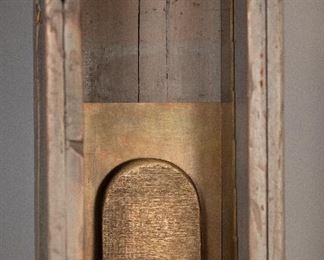 "Once you get there you can't sit down" Chair Sculpture No XVIII 1982 Painted Wood and Bronze 17 3/4" x 30" x 69 1/2"