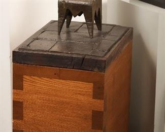 "Sedia del Buffone del Re" Chair Sculpture No I 1967 Bronze 17" x 22" x 12"