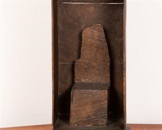 "Sedia del Re" Chair Sculpture No II 1967 Bronze 7" x 6 1/2" x 17"