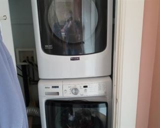 Stackable washer and dryer.  2 years old
