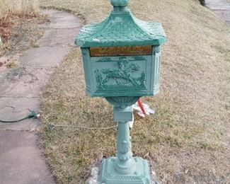 Vintage metal mailbox
