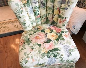 Floral side chair