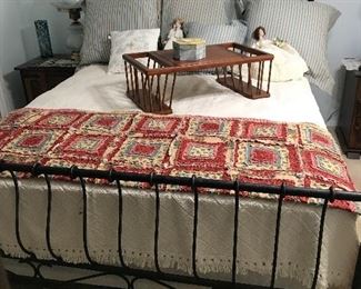 Metal Frame Queen Size Headboard and Footboard. New Mattress