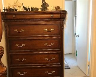 Beautiful Chest of Drawers and Collection of Elephants