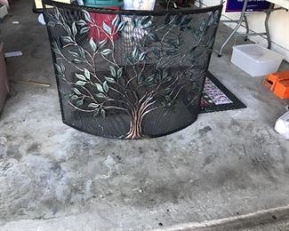 Fireplace metal cover