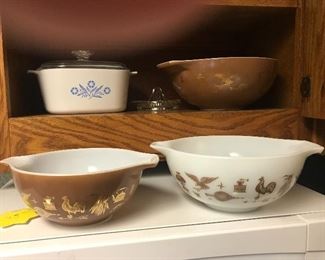 Vintage Pyrex Bowls and Vintage Corningware