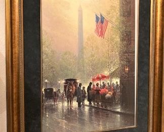 G. Harvey framed art of the Washington Monument