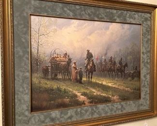 Framed and matted G. Harvey art (signed and numbered 1092/12500)