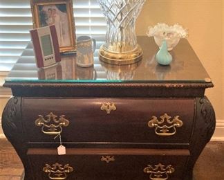 One of two coordinating nightstands 