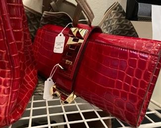Hermes red clutch