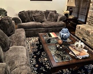 Matching loveseat; large coffee table