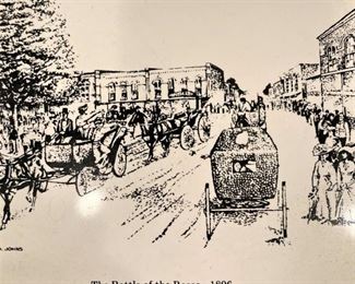 Trivet of 1896 scene of downtown Tyler