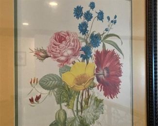 One of six coordinating framed botanicals
