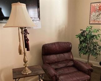 Lamp; recliner (TV-not for sale)