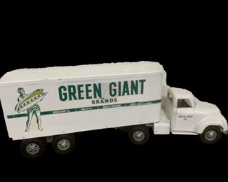 1950s Tonka Green Giant Brands semi truck and trailer