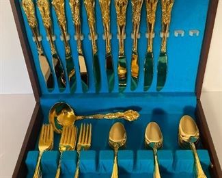 009 Hanford Forge Princeton Gold Stainless Flatware