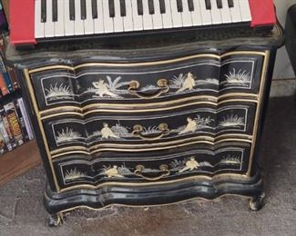 Vintage Chinese Night Stand & Yamaha KeyBoard