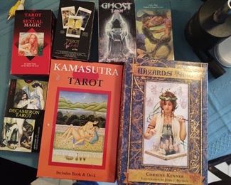 Lots of Tarot Cards and Books