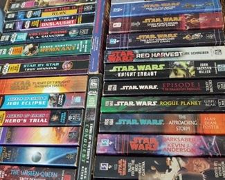 Large Collection Of Star Wars Paper Back Books