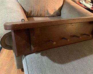 Barn red shelf/ coat rack