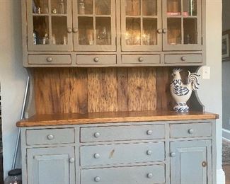 Hutch coordinates with farmhouse table. 