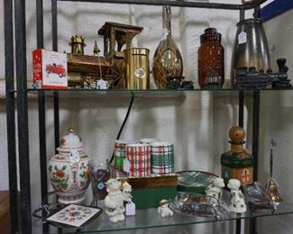 music box, Christmas mugs and plates, decor, Christmas salt and pepper, pottery