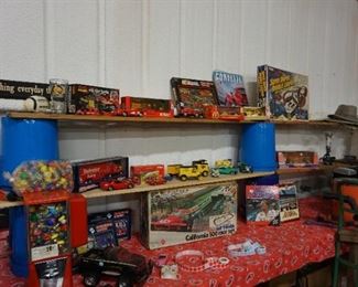 Collectible cars and vintage race car sets