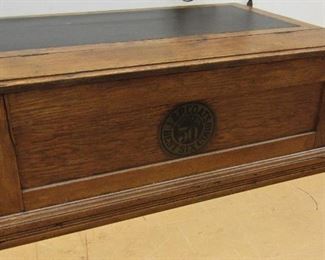 Oak Spool Cabinet Desk