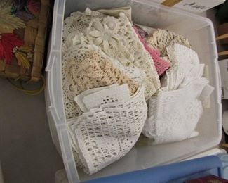 vintage crocheted items