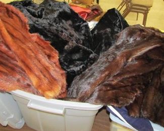  Antique Mink, Fox and Beaver Fur coats
