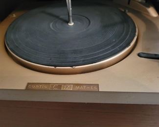 Curtis Mathis Mid-Century AM/FM Console including record player-works great