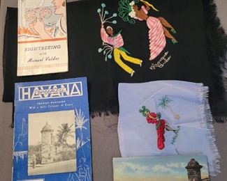 Cuban Cloth and tourist pamphlets 