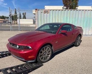 #122 • 2010 Ford Mustang Year: 2010
Make: Ford
Model: Mustang
Vehicle Type: Passenger Car
Mileage:
Plate:
Body Type: 2 Door Coupe
Trim Level: GT
Drive Line: RWD
Engine Type: V8, 4.6L; SOHC 24V
Fuel Type: Gasoline
Horsepower:
Transmission:
VIN #: 1ZVBP8CH0A5124923