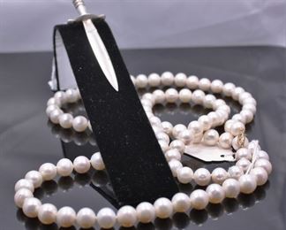 Pearl Necklace and Sterling Dagger